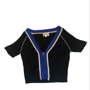 Superdown zip up shirt - XS